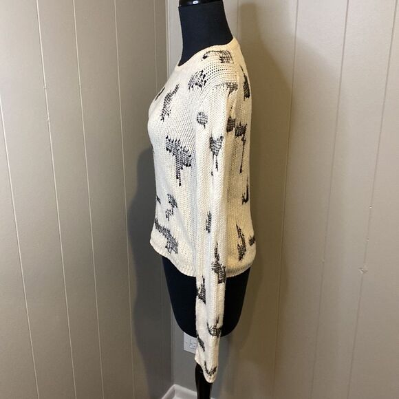 Saint Laurent Men’s Small Cashmere Knit Distressed Sweater Stitched Holes - Picture 4 of 7